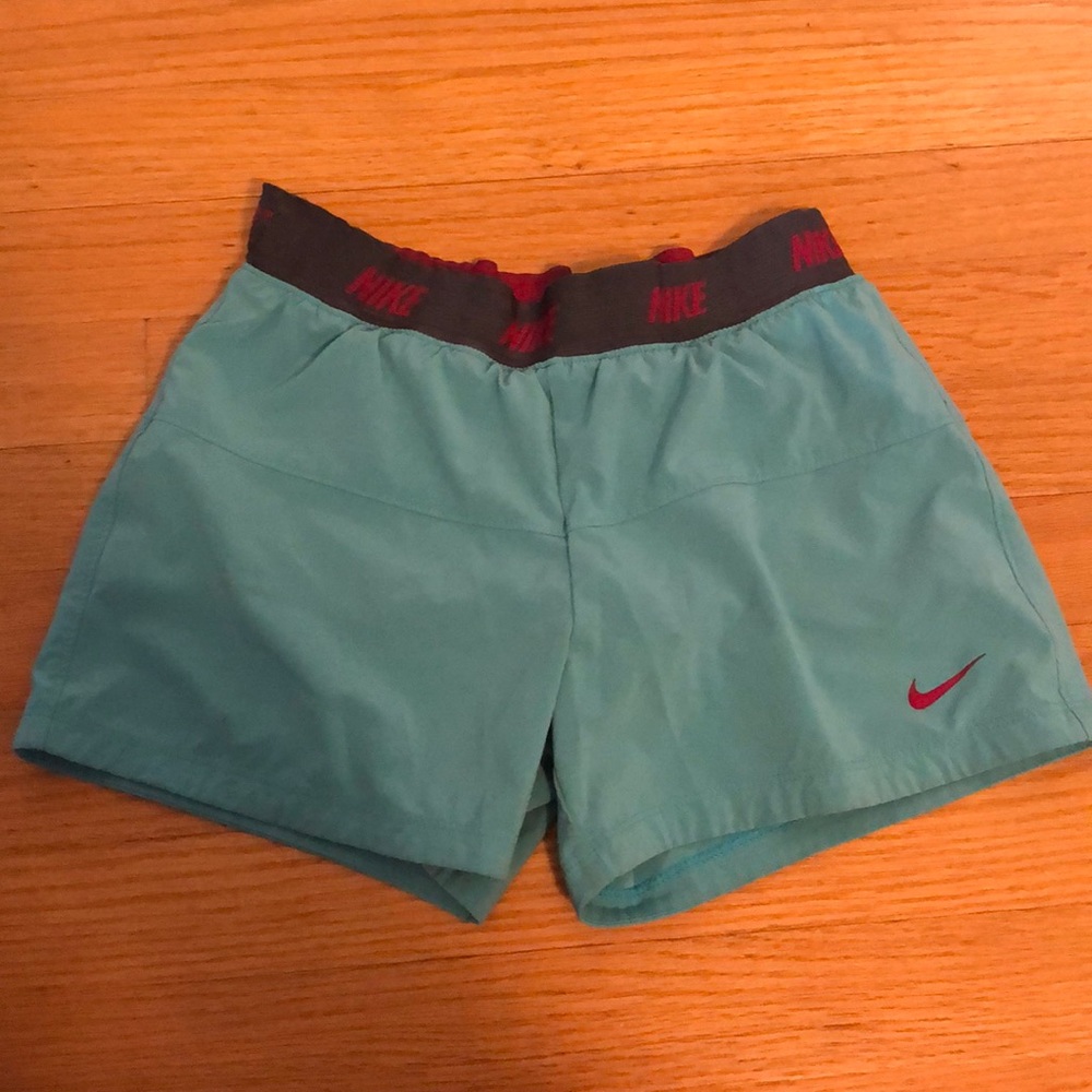 Turquoise girls nike shorts